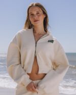 Daily Drills Heavyweight Double Zip Hoodie Sand