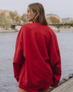 Daily Drills Oversized Fleece Crew Red