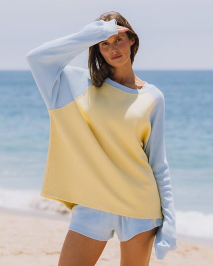 Daily Drills Oversized Raglan Thermal Powder + Butter
