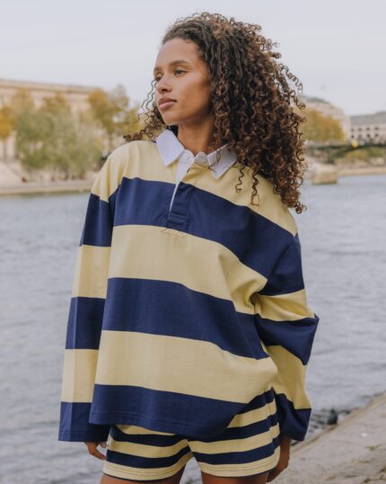 Daily Drills Rugby Tee Butter + Navy