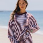 Daily Drills Striped Cotton Long Sleeve Bodega + White