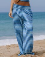 Daily Drills Striped Cotton Pants Cobalt/Malibu
