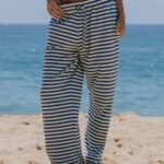 Daily Drills Striped Cotton Pants Navy/Lemonade