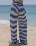 Daily Drills Striped Cotton Pants Navy/White