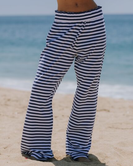 Daily Drills Striped Cotton Pants Navy/White