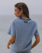 Daily Drills Striped Ribbed Relaxed Tee Powder