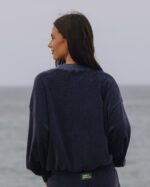 Daily Drills Terry Vintage Crew Sunbleached Navy