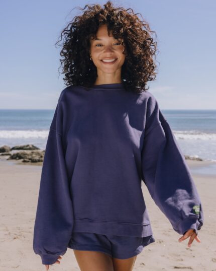 Daily Drills Unisex Oversized Crew Navy